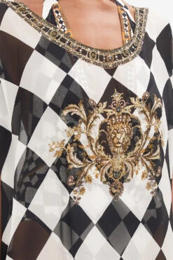 SHEER ROUND NECK KAFTAN DUOMO DYNASTY -Vivid Couture CAMILLA 00026687 DUOMODYNASTY SHEERROUNDNECKKAFTAN 5