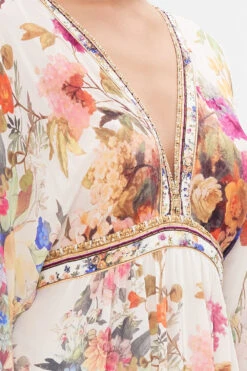 GATHERED KIMONO DRESS FRIENDS WITH FRESCOS -Vivid Couture CAMILLA 00026730 GATHERED KIMONO DRESS FRIENDS WITH FRESCOS 5