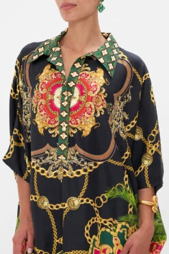 COLLARED SHIRT KAFTAN JEALOUSY AND JEWELS -Vivid Couture CAMILLA 00026785 JEALOUSY AND JEWELS COLLARED SHIRT KAFTAN 5