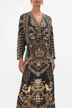 TWIST FRONT BATWING DRESS DUOMO DYNASTY -Vivid Couture CAMILLA 00028208 DUOMODYNASTY TWISTFRONTBATWINGDRESS 3