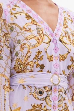 V NECK DRESS WITH BELT LAVENDER EVER AFTER -Vivid Couture CAMILLA 00028209 LAVENDEREVERAFTER VNECKDRESSWITHBELT 4