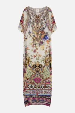 ROUND NECK KAFTAN FRIENDS WITH FRESCOS -Vivid Couture CAMILLA 00028222 ROUND NECK KAFTAN FRIENDS WITH FRESCOS GHOST 1