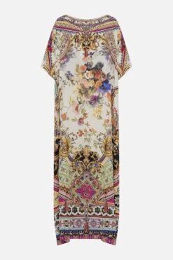 ROUND NECK KAFTAN FRIENDS WITH FRESCOS -Vivid Couture CAMILLA 00028222 ROUND NECK KAFTAN FRIENDS WITH FRESCOS GHOST 2
