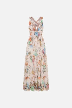 BEAD STRAP GATHERED PANEL DRESS BAMBINO BLISS -Vivid Couture CAMILLA 00028235 BEADSTRAPGATHEREDPANELDRESS BAMBINOBLISS GHOST 1