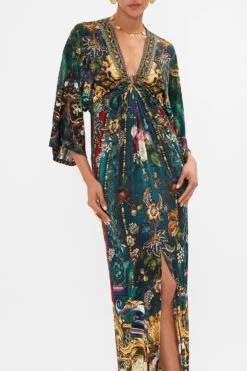 DRAPED JERSEY DRESS WITH HARDWARE VERDIS WORLD -Vivid Couture CAMILLA 00028238 DRAPED JERSEY DRESS W HARDWARE VERDIS WORLD 4