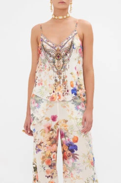 V-NECK BIAS CAMI FRIENDS WITH FRESCOS -Vivid Couture CAMILLA 00028242 V NECK BIAS CAMI FRIENDS WITH FRESCOS 4