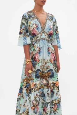 WAISTED DRESS WITH HEM RUFFLE LETTERS TO LEO -Vivid Couture CAMILLA 00028247 LETTERSTOLEO WAISTEDDRESSWITHHEMRUFFLE 4