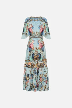 WAISTED DRESS WITH HEM RUFFLE LETTERS TO LEO -Vivid Couture CAMILLA 00028247 WAISTEDDRESSWITHHEMRUFFLE LETTERSTOLEO GHOST 2