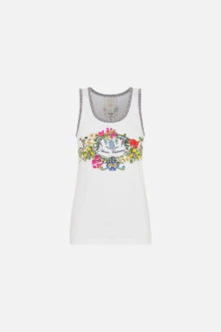JERSEY SCOOP NECK TANK TOP AMALFI AMORE -Vivid Couture CAMILLA 00028248 JERSEYSCOOPNECKTANKTOP AMALFIAMORE GHOST 1