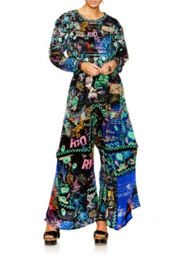 WIDE LEG TROUSER WITH POCKETS YOU'VE GOT MAIL -Vivid Couture camilla 180 1