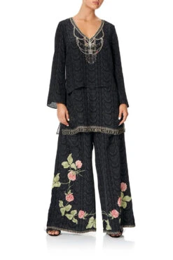 WIDE LEG TROUSER WITH FRONT POCKETS PROVINCIAL PETAL -Vivid Couture camilla blouse with side split underlay provincial petal 1 1a3acd3f 5b04 425a 910e db8befeb5f2f