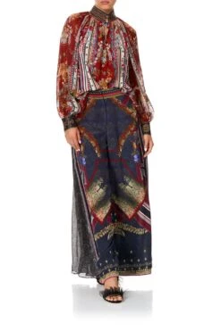 HIGH WAISTED TROUSER WITH GODET THIS CHARMING WOMAN -Vivid Couture camilla button front flared trousers this charming woman 4