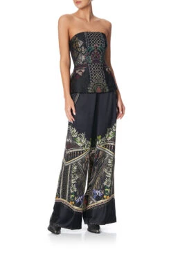 WIDE LEG PANT WITH SHAPED CUFF BOTANICAL CHRONICLES -Vivid Couture camilla corset with powermesh insert botanical chronicles 2 807d29aa f637 4daa b0ca 65a847979e8b