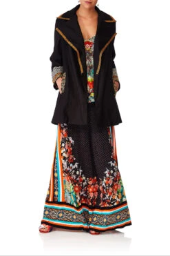 KNITTED FLARED PANTS GALAXY GIRL 19 KNITTED FLARED PANTS GALAXY GIRL -Vivid Couture camilla galaxy girl open coat w wide collar 6 1