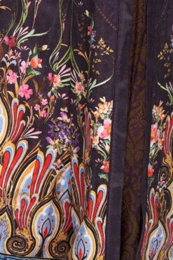 HIGH WAISTED TROUSER WITH GODET WILD FLOWER -Vivid Couture camilla high waisted trouser with godet wild flower 6