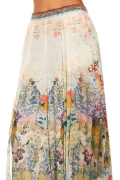 WIDE LEG PANT WITH PLEAT OVERLAY LADY LABYRINTH -Vivid Couture camilla lady labyrinth wide leg pant w pleat overlay 10