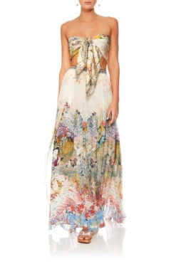 WIDE LEG PANT WITH PLEAT OVERLAY LADY LABYRINTH -Vivid Couture camilla lady labyrinth wide leg pant w pleat overlay 4