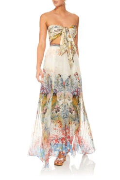 WIDE LEG PANT WITH PLEAT OVERLAY LADY LABYRINTH -Vivid Couture camilla lady labyrinth wide leg pant w pleat overlay 5