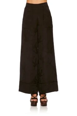 LOUNGE TROUSER WITH CUFFS SOLID BLACK 24 LOUNGE TROUSER WITH CUFFS SOLID BLACK -Vivid Couture camilla lounge trouser with cuffs solid black 1 24bd393c 151c 45fc b346 e53b594f8f0d