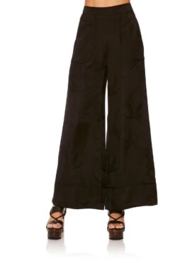 LOUNGE TROUSER WITH CUFFS SOLID BLACK 16 LOUNGE TROUSER WITH CUFFS SOLID BLACK -Vivid Couture camilla lounge trouser with cuffs solid black 2 9125270e c41b 4157 bd54 8df610754f17