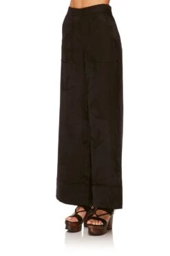 LOUNGE TROUSER WITH CUFFS SOLID BLACK 25 LOUNGE TROUSER WITH CUFFS SOLID BLACK -Vivid Couture camilla lounge trouser with cuffs solid black 3 57b5e71b 8291 4703 9987 becbb9e0b6a9