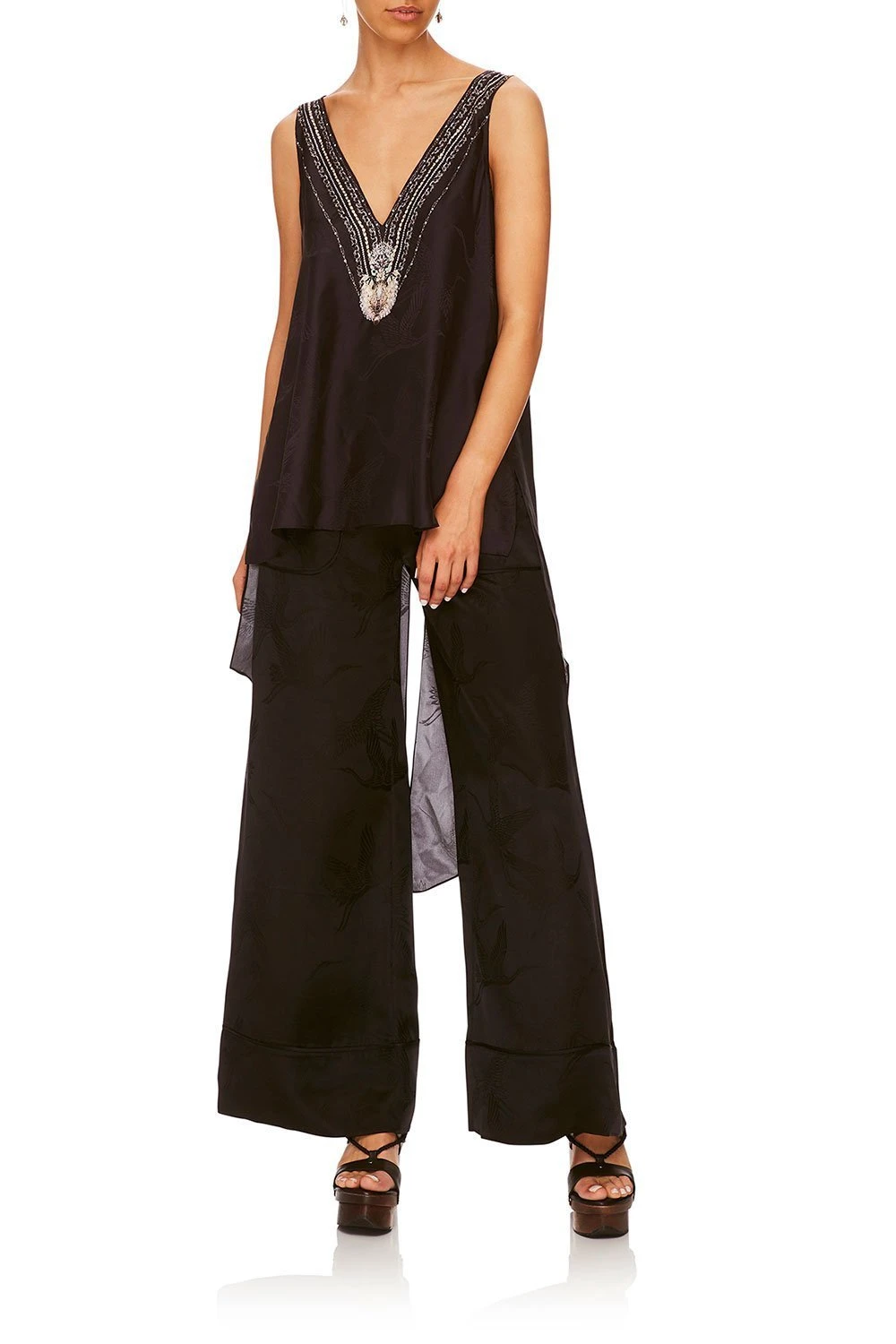 LOUNGE TROUSER WITH CUFFS SOLID BLACK 10 LOUNGE TROUSER WITH CUFFS SOLID BLACK - Image 8