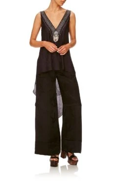 LOUNGE TROUSER WITH CUFFS SOLID BLACK 21 LOUNGE TROUSER WITH CUFFS SOLID BLACK -Vivid Couture camilla lounge trouser with cuffs solid black 9 2f545f98 8a0f 488e a410 96307addc492