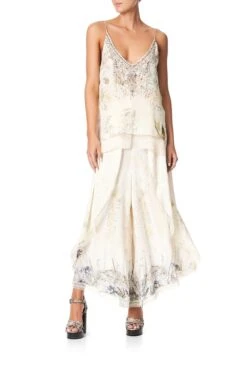 WRAP FRONT SHAPED HEM PANT MEMORIES OF MOREE -Vivid Couture camilla multi layer v neck top gumnut gathering 1 9f636bcc 2c6c 454b 8f7c 7ba2c666c339