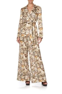 LOUNGE TROUSER WITH CUFFS BUSH DOOF -Vivid Couture camilla pajama suit jacket bush doof 1