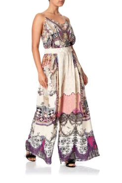 WIDE LEG PANT WITH GATHERED POCKETS VIOLET CITY -Vivid Couture camilla pants violet city 1