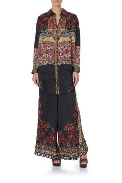 SIDE BUTTON UP PANT PAVED IN PAISLEY -Vivid Couture camilla shoot 116