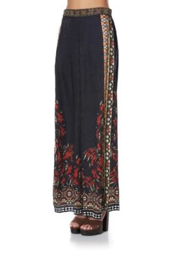 SIDE BUTTON UP PANT PAVED IN PAISLEY -Vivid Couture camilla side button up pant paved in paisley 4