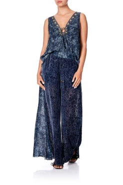 SOFT PANT WITH GODETS HOTEL BOHEME -Vivid Couture camilla soft pant with godets hotel boheme 1