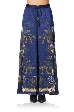 SOFT PANT WITH GODETS SOUTHERN TWILIGHT -Vivid Couture camilla soft pant with godets southern twilight 1