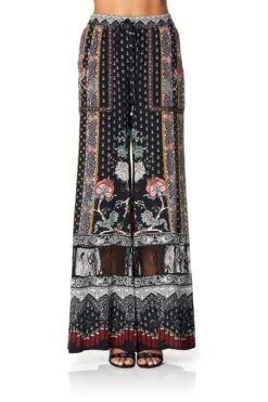 WIDE LEG DRAWSTRING WAIST PANT HAUTE PROVINCIAL -Vivid Couture camilla wide leg drawstring waist pant haute provincial 2