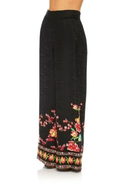 WIDE LEG PANT WITH CUFFS PAINTED LAND -Vivid Couture camilla wide leg pant with cuffs painted land 8