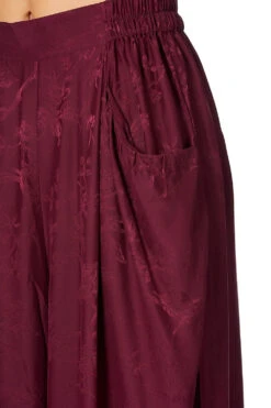 WIDE LEG PANT WITH GATHERED POCKETS BURGUNDY -Vivid Couture camilla wide leg pant with gathered pockets burgundy 6 45aca44d 940f 4977 8d80 ece1ad11dde3