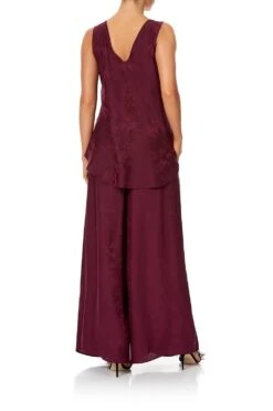 WIDE LEG PANT WITH GATHERED POCKETS BURGUNDY -Vivid Couture camilla wide leg pant with gathered pockets burgundy 7 70866c26 85d2 46c6 9a2f 9bf1ef0fa7b2