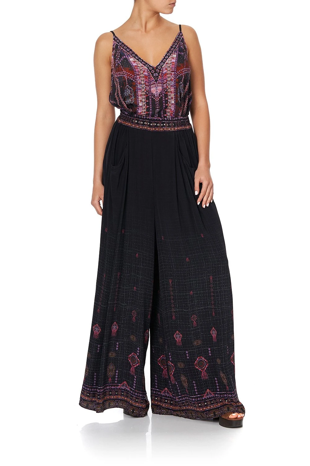 WIDE LEG PANT WITH GATHERED POCKETS MINA MINA - Image 5