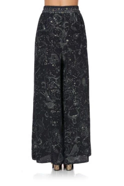 WIDE LEG PANT WITH GATHERED POCKETS MOON SET -Vivid Couture camilla wide leg pant with gathered pockets moon set 6