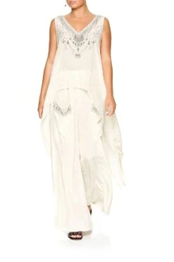 WIDE LEG TROUSER WITH FRONT POCKETS DENTELLE BLANCHE -Vivid Couture camilla wide leg trouser with front pockets dentelle blanche 3