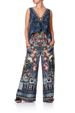 WIDE LEG TROUSER WITH FRONT POCKETS HOTEL BOHEME -Vivid Couture camilla wide leg trouser with front pockets hotel boheme