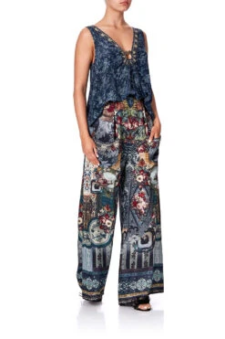 WIDE LEG TROUSER WITH FRONT POCKETS HOTEL BOHEME -Vivid Couture camilla wide leg trouser with front pockets hotel boheme 1