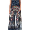 WIDE LEG TROUSER WITH FRONT POCKETS HOTEL BOHEME -Vivid Couture camilla wide leg trouser with front pockets hotel boheme 2