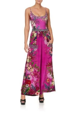 WIDE LEG TROUSER WITH FRONT POCKETS JUNGLE LANGUAGE