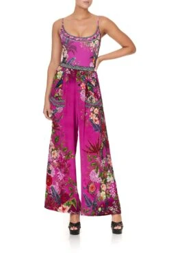 WIDE LEG TROUSER WITH FRONT POCKETS JUNGLE LANGUAGE 14 WIDE LEG TROUSER WITH FRONT POCKETS JUNGLE LANGUAGE -Vivid Couture camilla wide leg trouser with front pockets jungle language 2