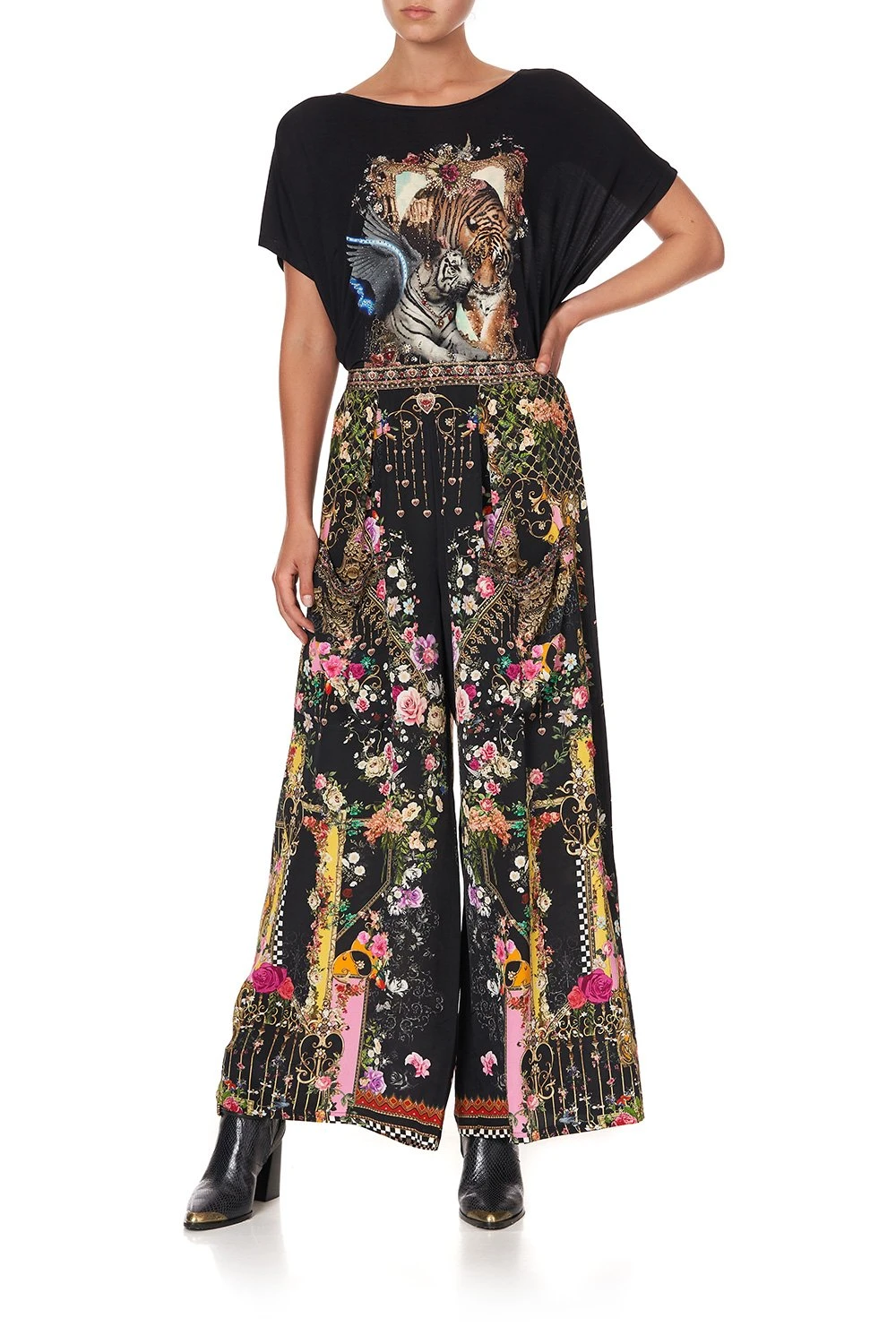 WIDE LEG TROUSER WITH FRONT POCKETS MONTAGUES CAPULET