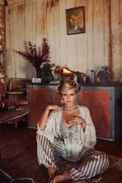 LACE UP FRONT FLARED PANT MEMORIES OF MOREE -Vivid Couture campaign drop3 0003 190327 Camilla 36 2134 d55fecfe 9d80 4b0c a075 de4faf668d52