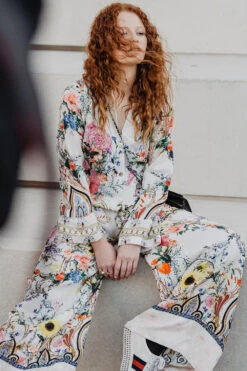 WIDE LEG PANT WITH CUFFS BOHEME -Vivid Couture geegeeferguson