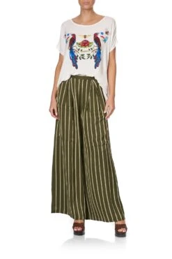 WIDE LEG TROUSER WITH FRONT POCKETS AMONG THE GUMTREES